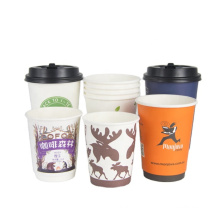 cheap takeaway hot type paper cups_coloured custom logo  coffee paper cups